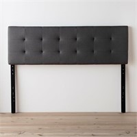 BLACK/KING Tufted Upholstered Panel Headboard