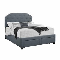 Tufted Upholstered Storage Standard Bed Queen