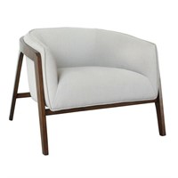 Home Meridian Dove Grey Fabric Wood Club Chair