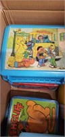 Misc. Plastic and metal retro lunch boxes and