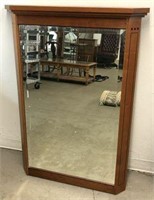 Stickley Beveled Mirror with Wooden Frame