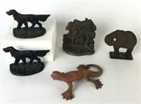 Cast Iron Bookends & Sculptures