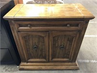 One Drawer Server with Flip Top Leaves