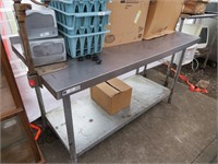 5' stainless steel prep table w/ind can opener