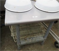24" stainless steel grill table