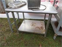 36" stainless steel grill table