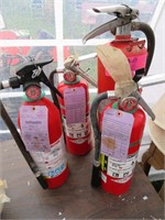 4 fire extinguishers