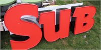 red subs sign 24" x 55"