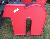 red signage letter n 13.5"