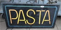 illuminated pasta sign