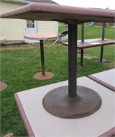 heavy duty iron round table base 27.5"
