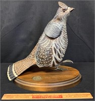 CHRIS OLSEN DUCKS UNLIMITED CARVED GROUSE