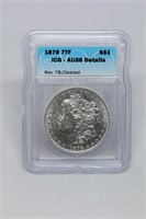 1878 7TF Morgan Dollar AU58