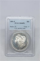 1881-s Morgan Dollar MS64 PL