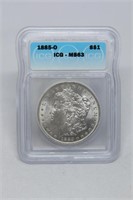 1885-o Morgan Dollar MS63