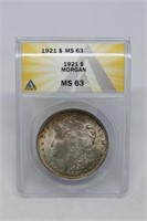 1921 Morgan Dollar MS63