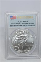 2016 Silver Eagle MS70 (30th Anniversary)