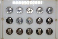 (15) Washington Proof Quarters Type Set all BU