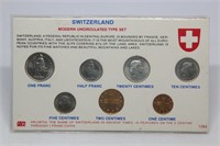 1968 Switzerland UNC Coin Set