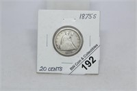 1875-s Twenty Cent Piece (first year coin)