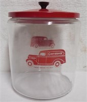 Gordon's glass display counter jar