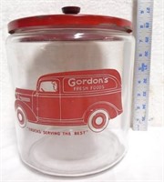 glass Gordon"s display counter jar