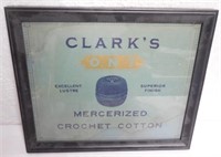 Clarks Thread Sign Paper Framed