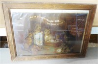 Clarks O.N.T. with Kittens Ad Framed Very Rough