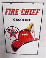 Porcelain Fire Chief Sign