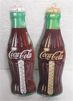 Pair of Coca-Cola Thermometers Tin