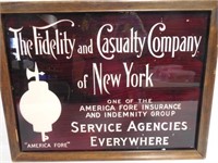 Fidelity & Casualty Co.glass  advertisement