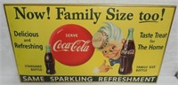 Coca-Cola Sign Cardboard Framed 1955