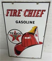 Fire-Chief Texaco Enamel Sign As