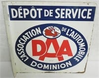DAA Service Sign Painted Double Sided