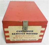 Mobil Custom Service Records Box Metal