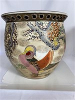 Lovely Oriental Ceramic Planter Pot