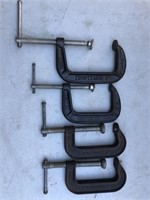 Lot of 4 Craftsman C-Clamps