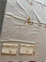 Beautiful Embroidered tablecloth and napkins