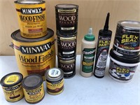 Lot of Stains, fillers, Glue & Sealers