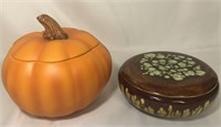 Lot Of Two Unusual Covered Dishes