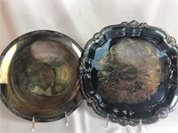 Lot Of Two Silver Plated Dishes