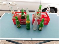 2 COCA COLA 8 PACK CARRIERS W/ 15 BOTTLES