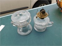 2 KEROSENE LAMP BASES