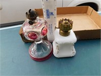 2 SMALL KEROSENE LAMP BASES