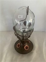Glass Hummingbird Feeder - Brown Container