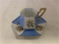 Occupied Japan Time - 6 Sided Cup & Saucer