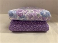 Stack of Fabric /Material - Floral & Lavendar