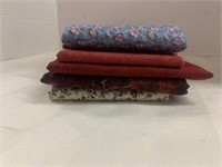 Stack of Fabric / Material - Floral & Red's