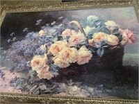 Framed Wall Art - Basket of Flowers