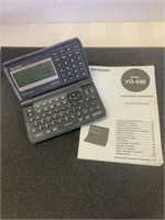 SHARP YO-340 Electronic Organizer w/ Booklet